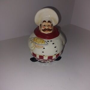 Ceramic Chubby French Chef Baker Sugar Bowl 6.5"